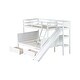 preview thumbnail 14 of 18, Twin over Full Bunk Bed with 2 Drawers, Slide, Shelves, Ladder