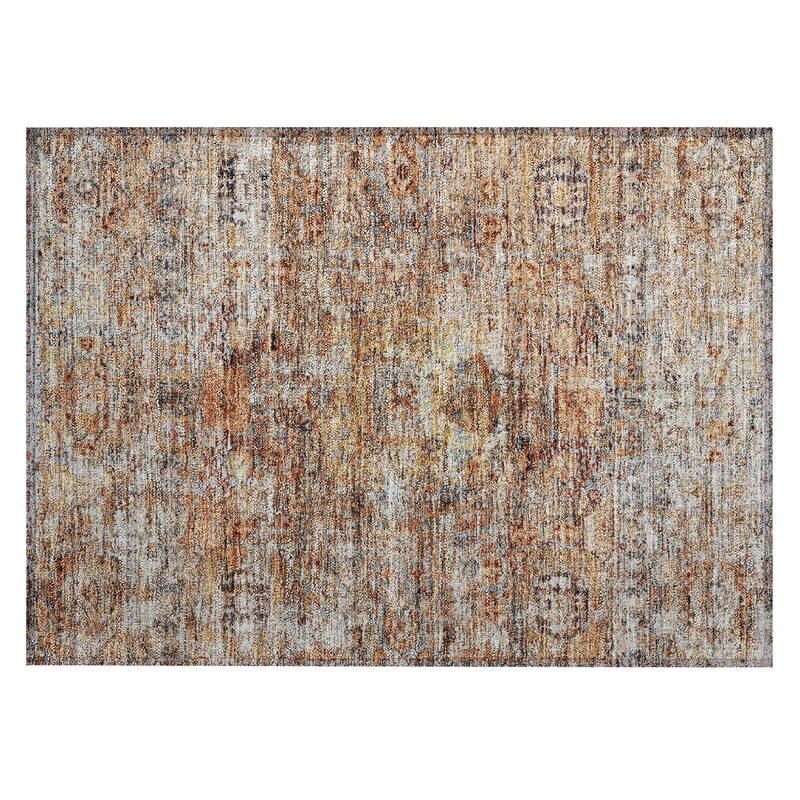 Machine Washable Indoor/ Outdoor Vintage Traditional Chantille Rug
