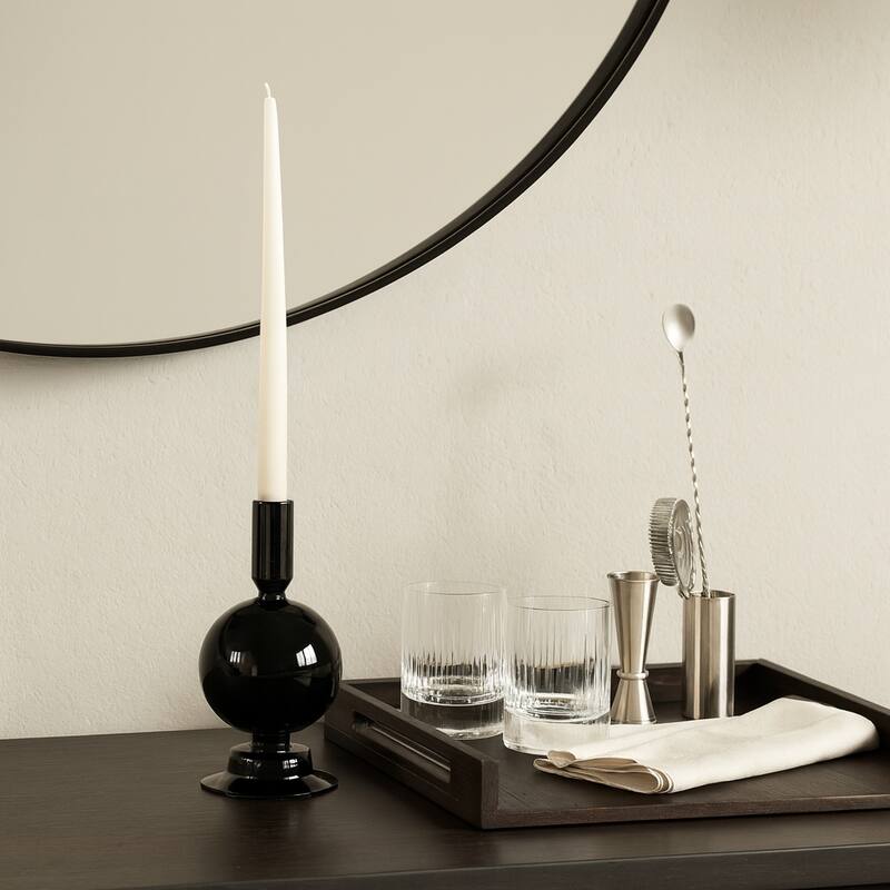 Glass Modern Bubble Taper Candle Holder
