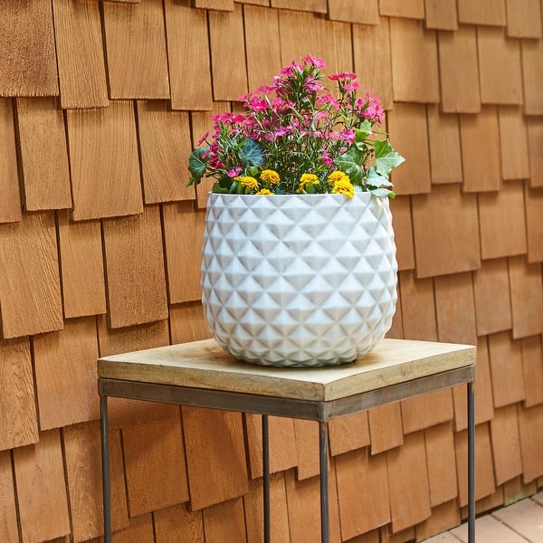 pots for planting succulents Succulent Pots, 7.9 Inch Long Rectangular Succulent Planters with Dra main image 1