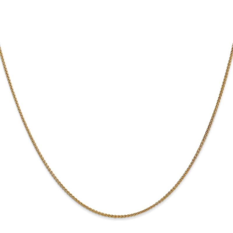 Curata 14k Yellow Gold 1.2mm Wheat Spiga Chain Necklace (Lobster)Length Options: 16 18 20