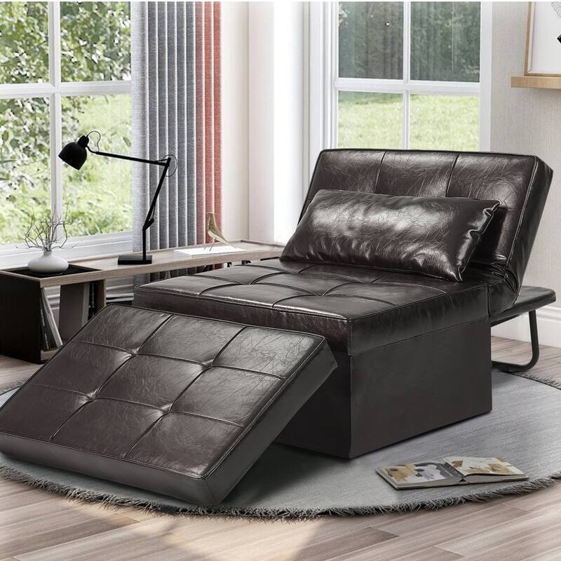 Zenova 4-1 Adjustable Sleeper Sofa Chair with Ottoman, Sofa Bed ,Couch Bed