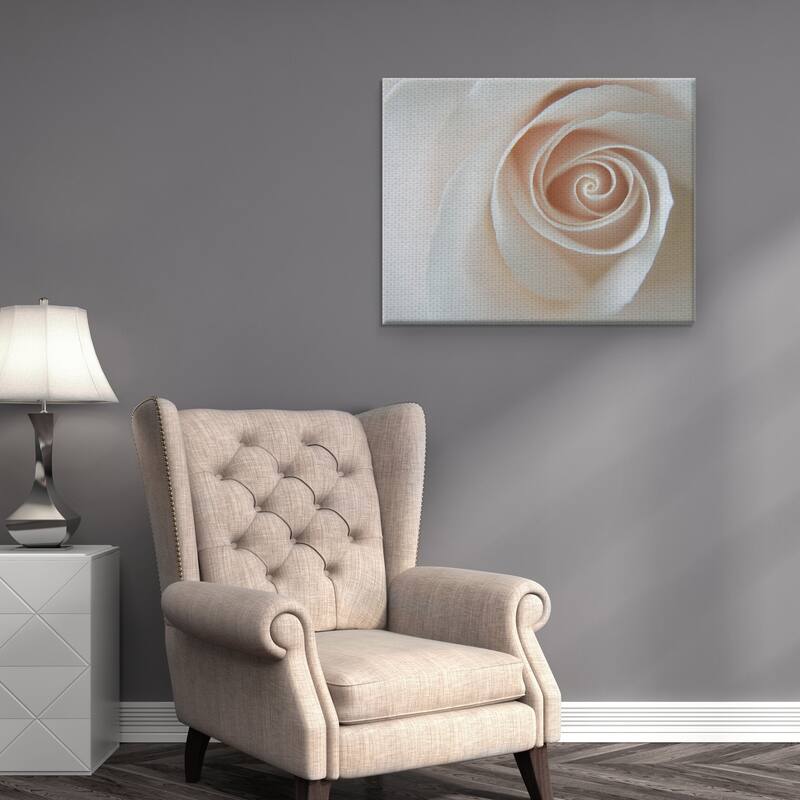 White Rose Swirl by Grand Image Canvas Art Print