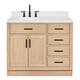 Option Oak / Carrara White Quartz Top / Matte Black