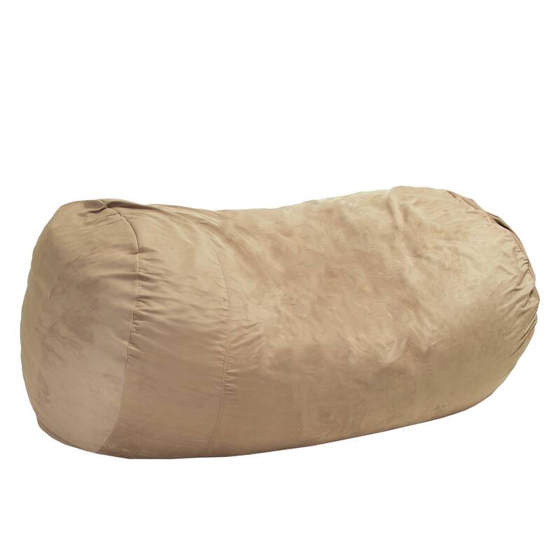Jasper Traditional 8 Foot Cylindrical Suede Bean Bag - Tuscany