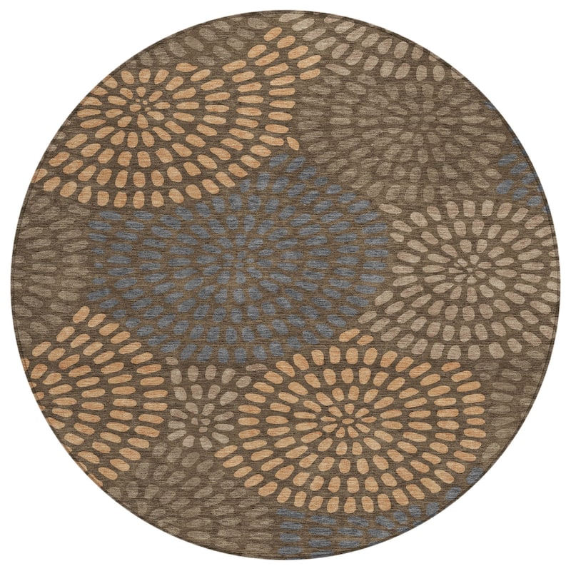 Machine Washable Indoor/ Outdoor Casual Ric Chantille Rug