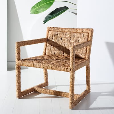 SAFAVIEH Couture Haruyo Woven Accent Chair - 27" W x 27" L x 30" H - 27Wx27Dx30H