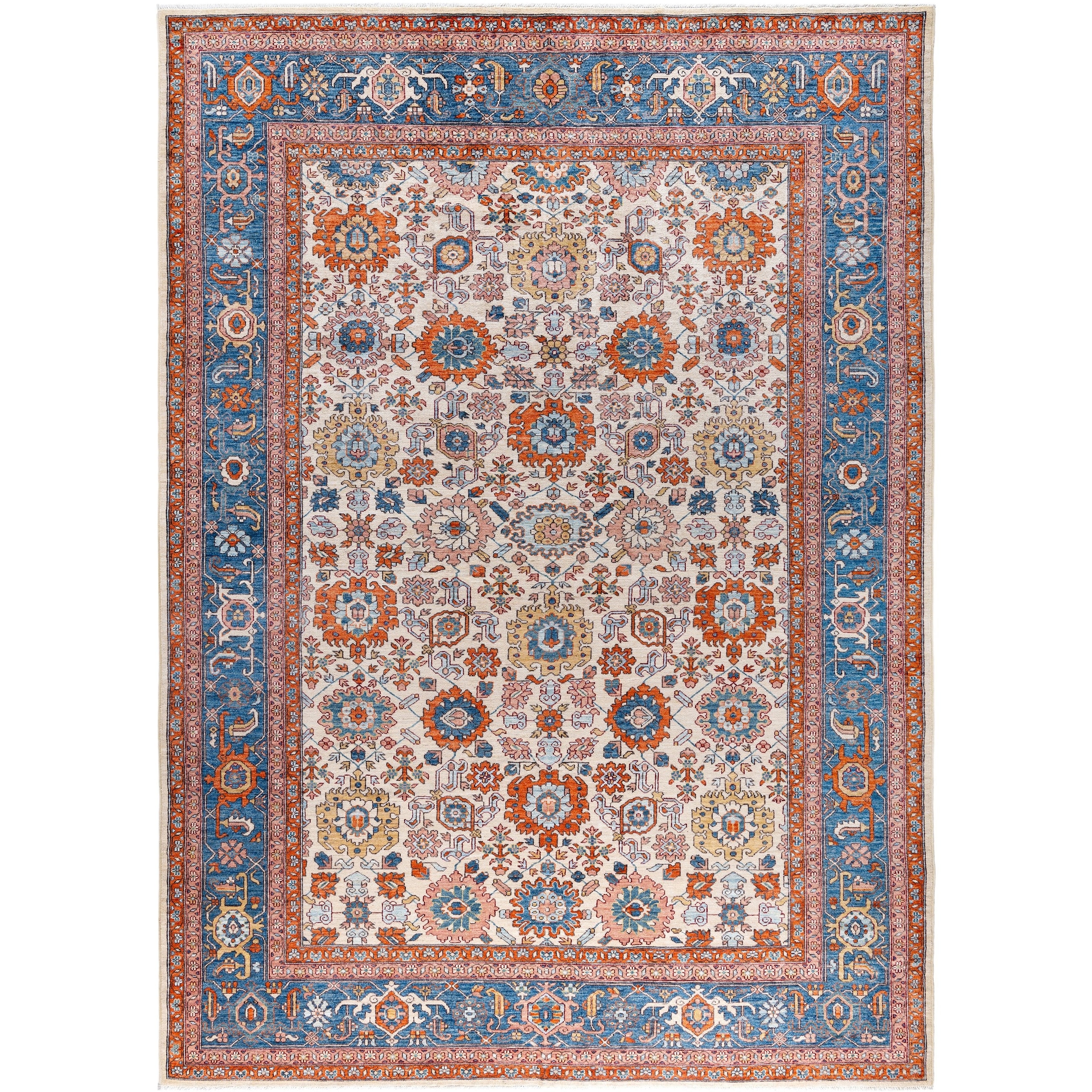 Serapi One-of-a-Kind Hand-Knotted Area Rug - Ivory - 8' 9" x 12' 1"