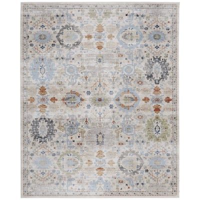 Grand Bazaar Claymore Machine Made Floral & Botanical Traditional Area Rug
