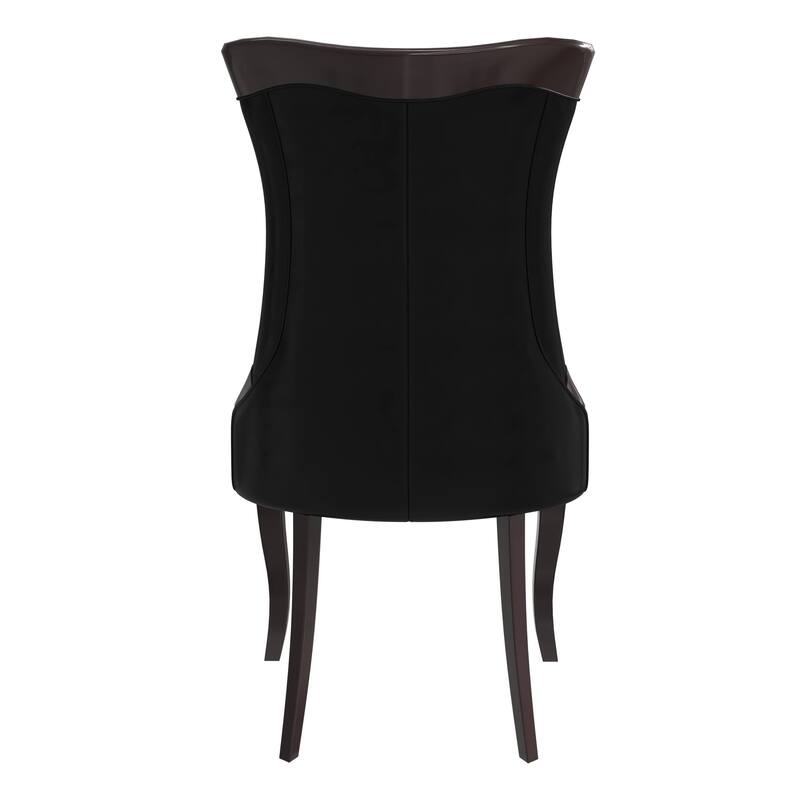 Novara Dining Chair with High-Back Design and Rubberwood Legs Set of 2
