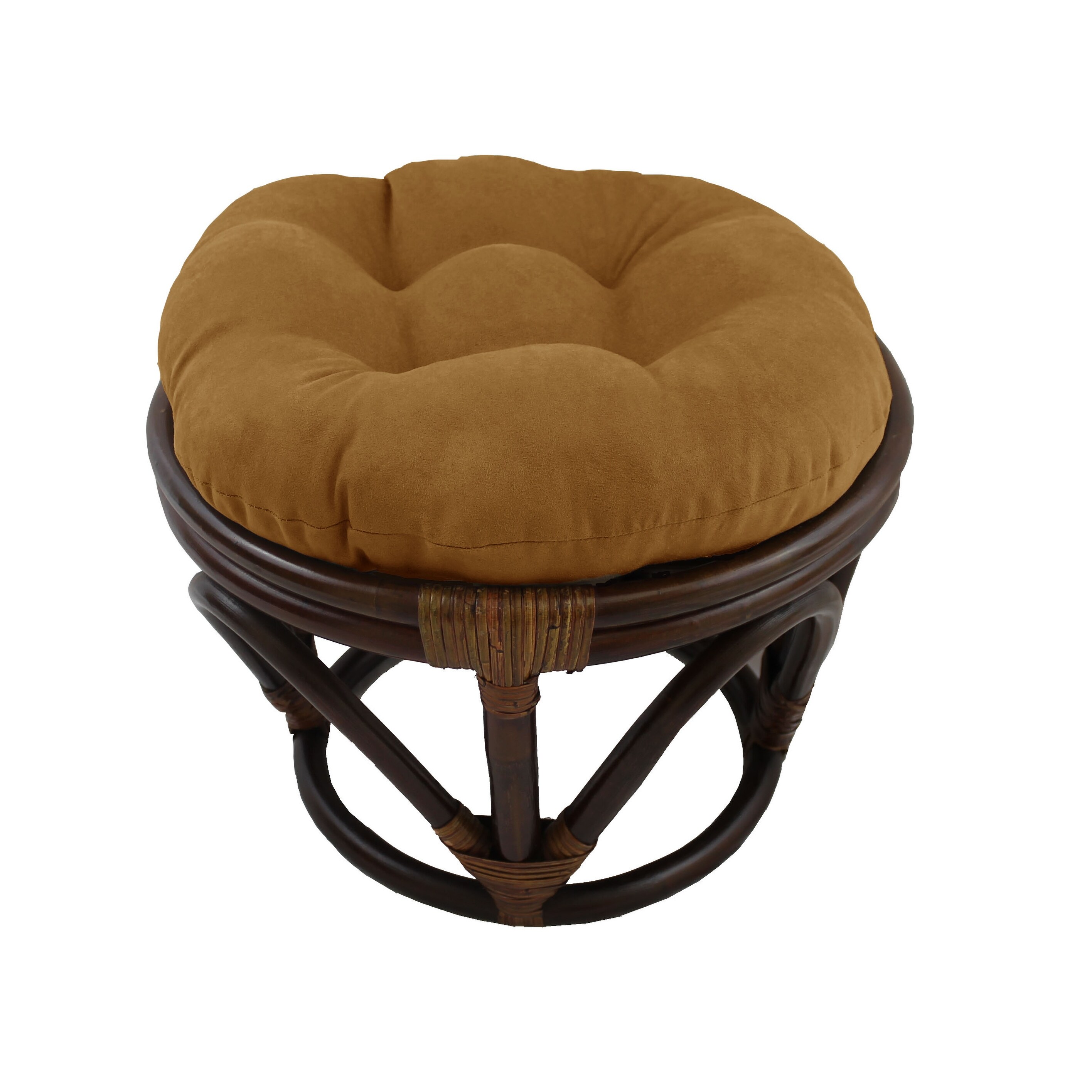 Round papasan shop footstool cushion
