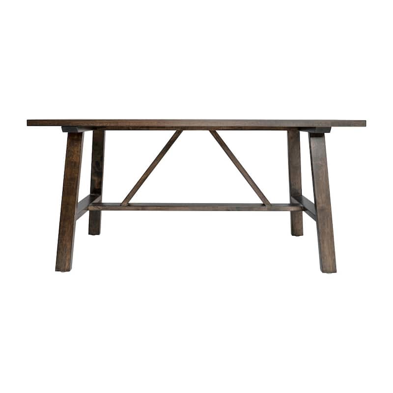 Solid Wood Farmhouse Trestle Style Coffee Table