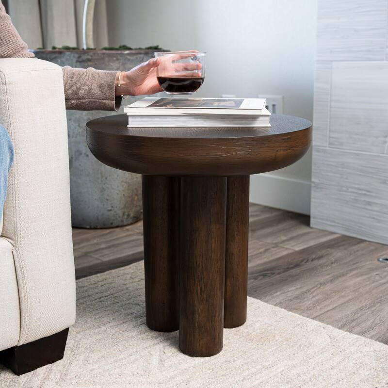 Maven Lane Owen Rustic Wooden Side Table