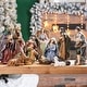 preview thumbnail 1 of 77, Glitzhome 12pcs Resin Christmas Multi/ Blue/ Ivory Nativity Figurines Set