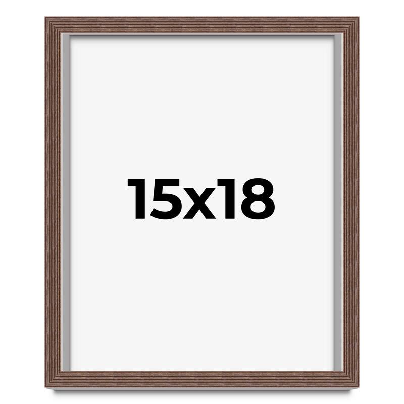 15x18 Shadow Box Frame Brown | 1.125 inches Deep Real Wood Rustic