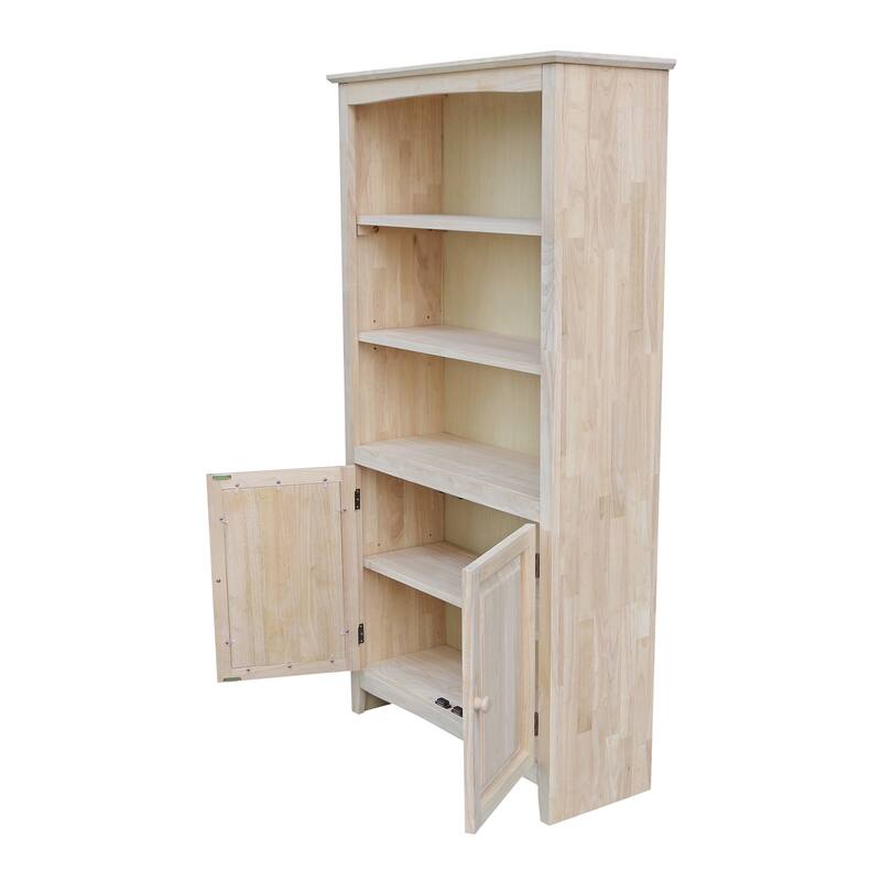 Solid Wood 60" Shaker Bookcase