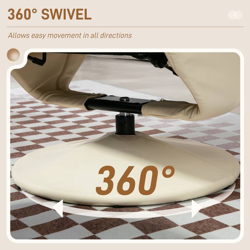 Swivel Recliner with Ottoman