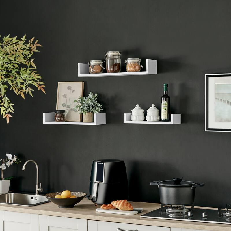Danya B. Aalto U-Shaped Floating Wall Shelves - Set of 3