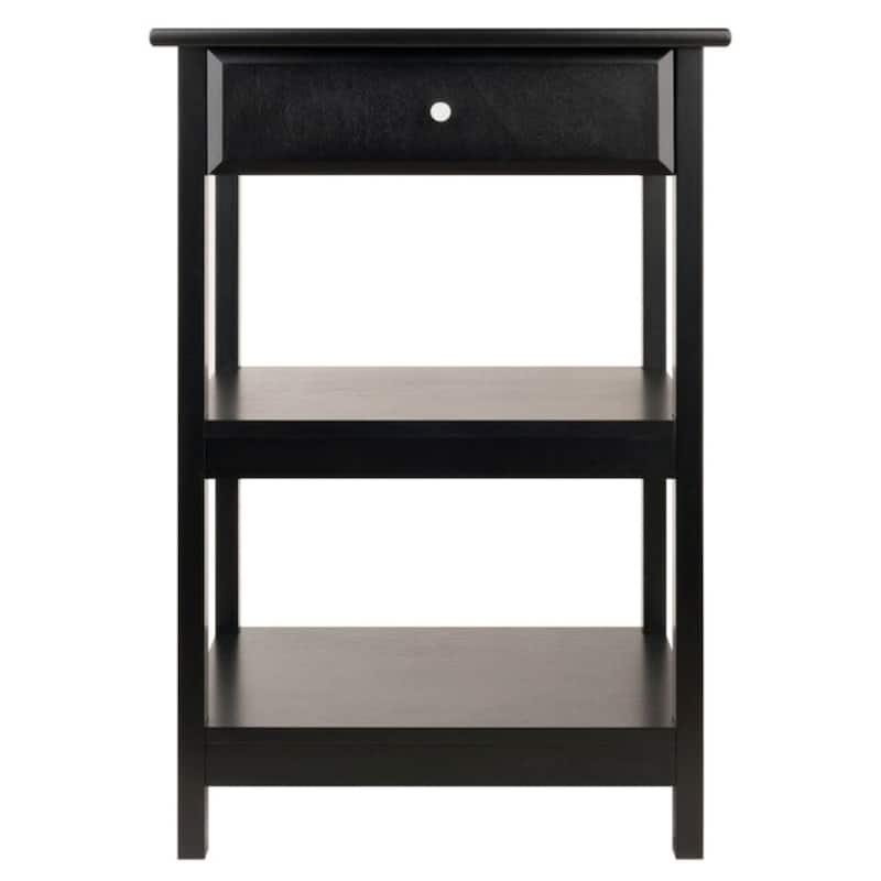 Wooden 2-Shelf Printer Stand with Shelves - 30.75" - Black