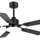 preview thumbnail 74 of 93, 48"/52"/60"/72" Modern Black LED Ceiling Fan with Light Remote (3/5/6/8/12 Reversible Blades)
