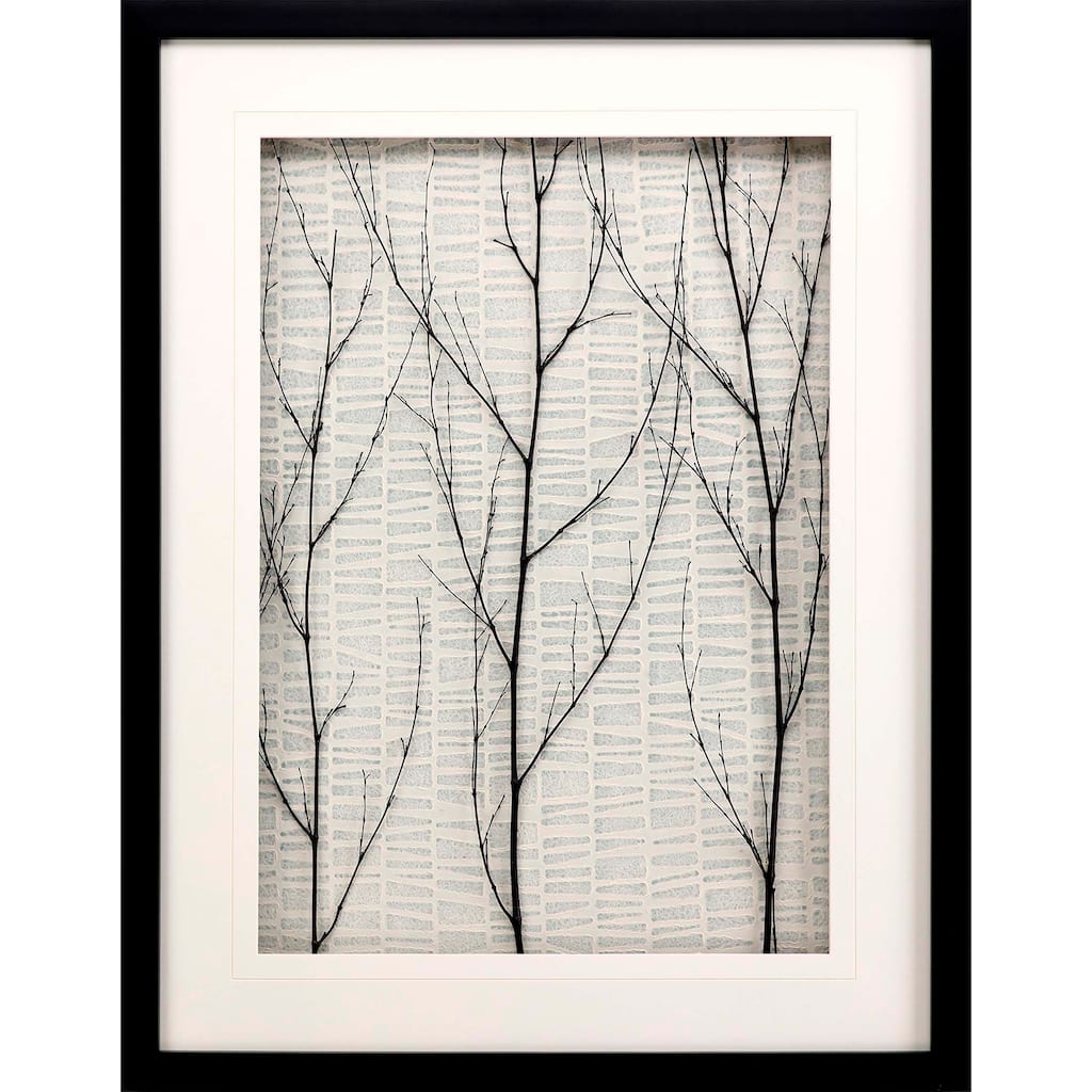 Silent Tree Framed Art Exclusive Mixed Media Under Glass - Multi-Color
