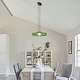 preview thumbnail 3 of 5, Bailey‌ 18 in. 30-Watt 1-Light Clear Green Glass Shade Pendant Light With Integrated LED Light, No Bulbs Included - 18 in