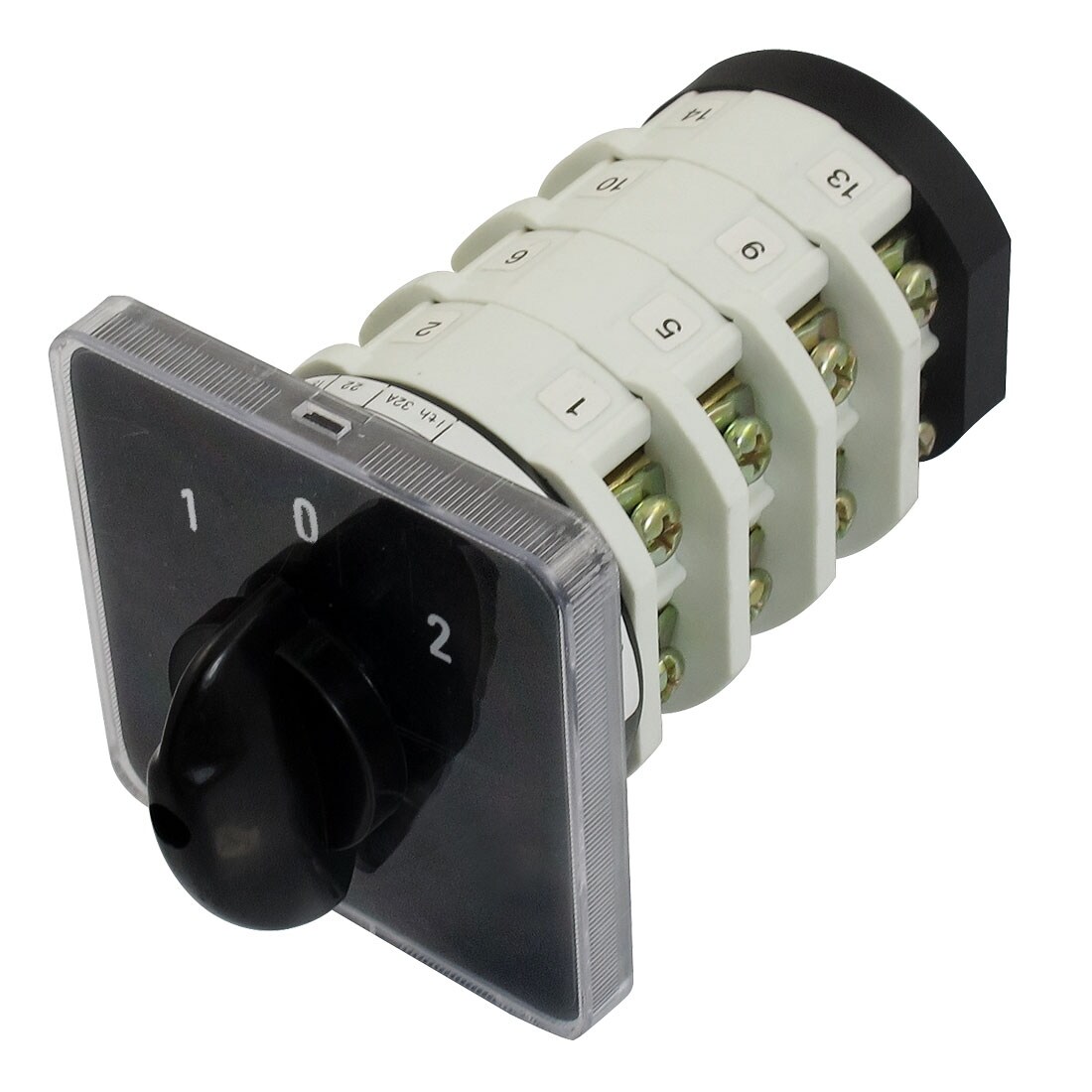 690V 32A 16 Terminals 3 Positions On-Off-On Rotary Cam
