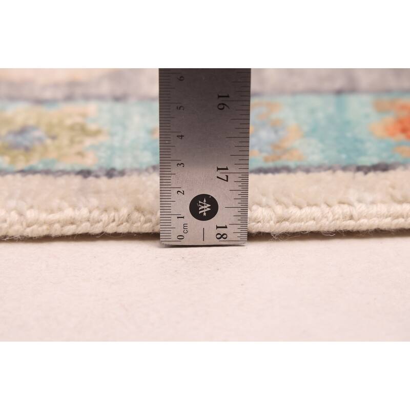 ECARPETGALLERY Hand-knotted Modern Oushak Ivory Wool Rug - 8'11 x 12'3