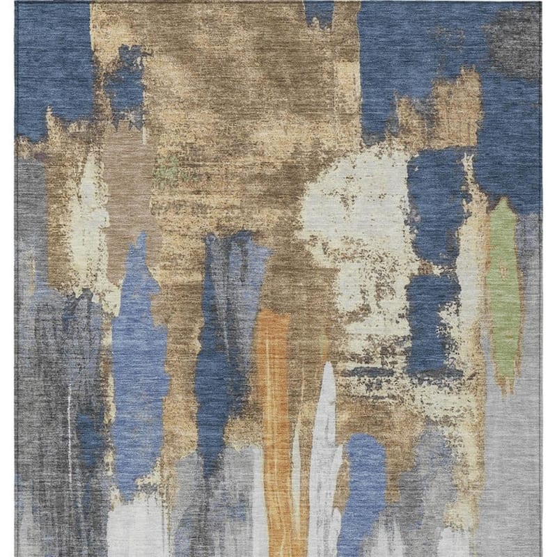 HomeRoots Abstract Transitional Rectangle Outdoor Rug