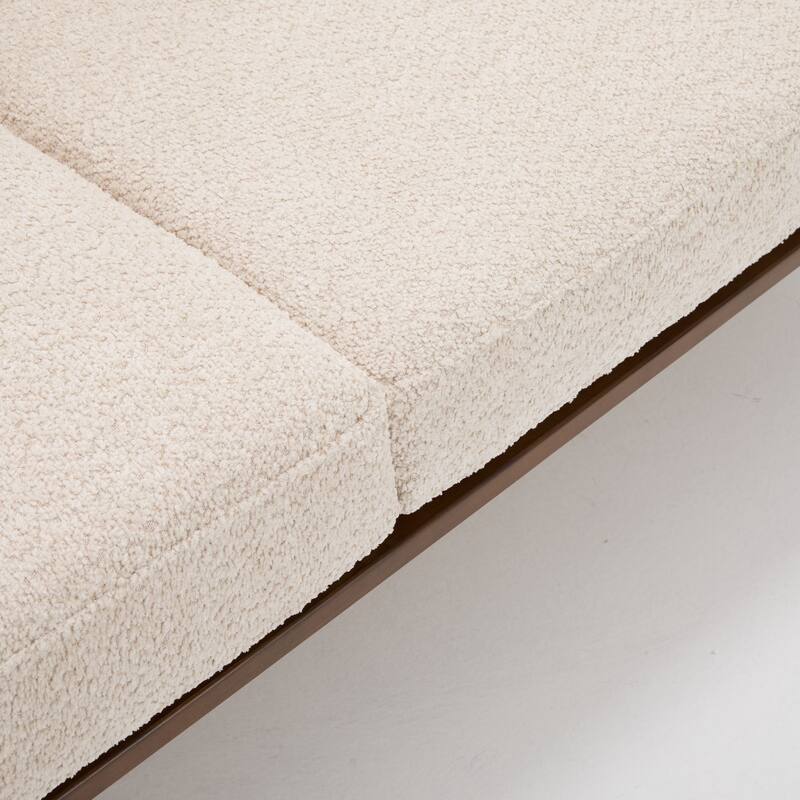 Christopher Knight Home - Mid-Century Modern 3-Seater 74" Upholstered Sofa with Solid Wood Frame