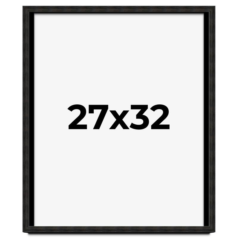 27x32 Shadow Box Black Rustic Barnwood Display Frame | 1.125 Inch