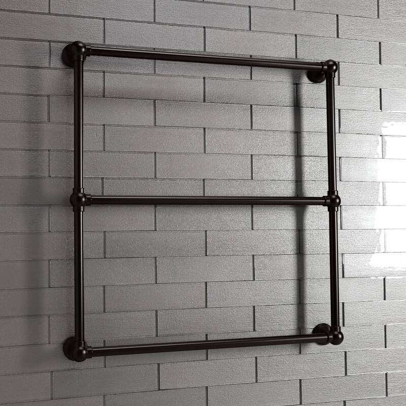 Kingston Brass Maximilien 30-Inch Wall Mount 3-Bar Towel Rack