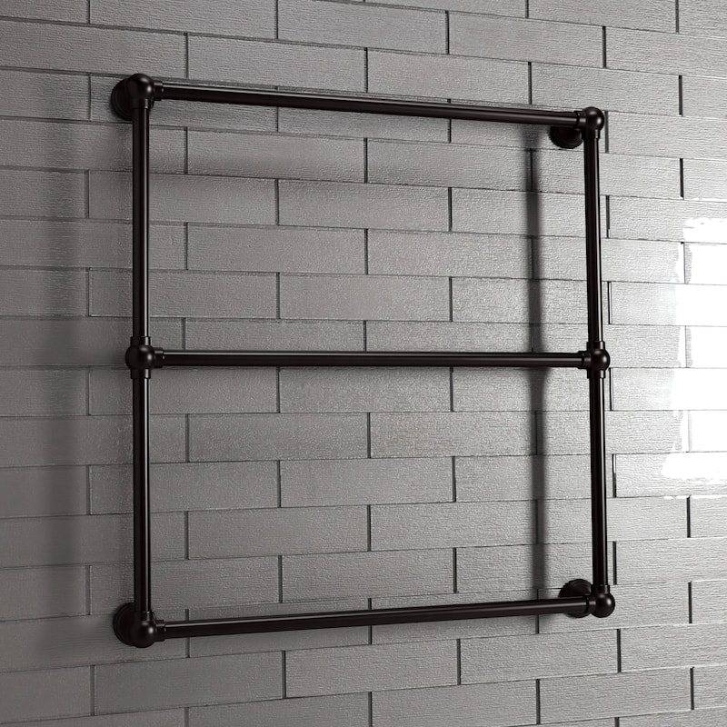 Maximilien 30 in. Wall Mount Towel Rack in Brushed Brass