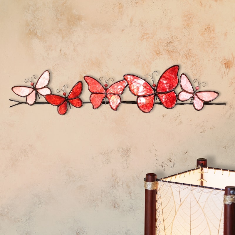Butterflies On A Wire Wall Decor Brown (m2020 br)