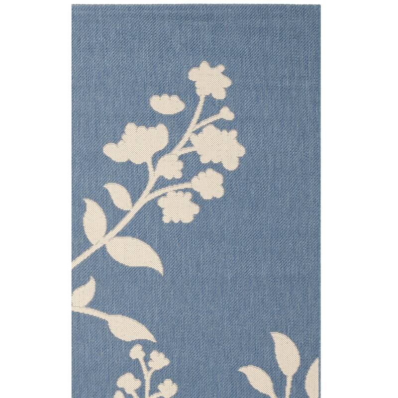 SAFAVIEH Courtyard Luann Botanical Indoor/ Outdoor Waterproof Patio Backyard Rug