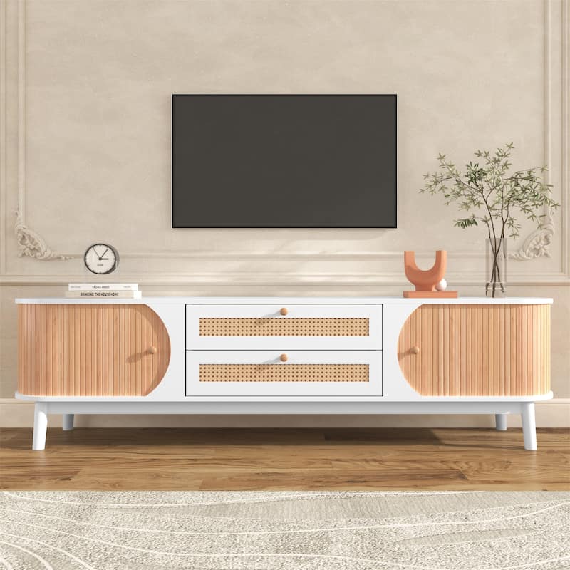 Rattan TV Stand for TVs up to 75''