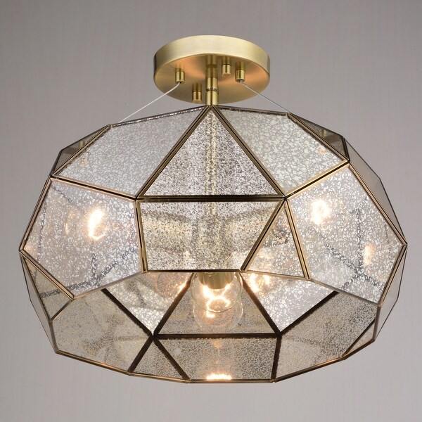 Mercury glass flush mount light discount