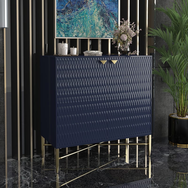 Clihome 31.5-Inch 2 Door Sideboard Locker Media Storage Cabinet/Buffet