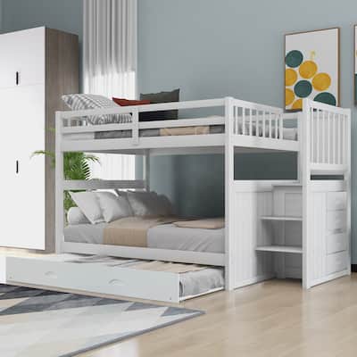 Full over Full Bunk Bed with Twin Size Trundle
