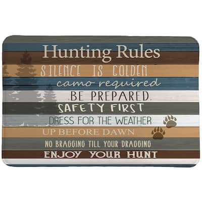 Hunting Rules Memory Foam Rug