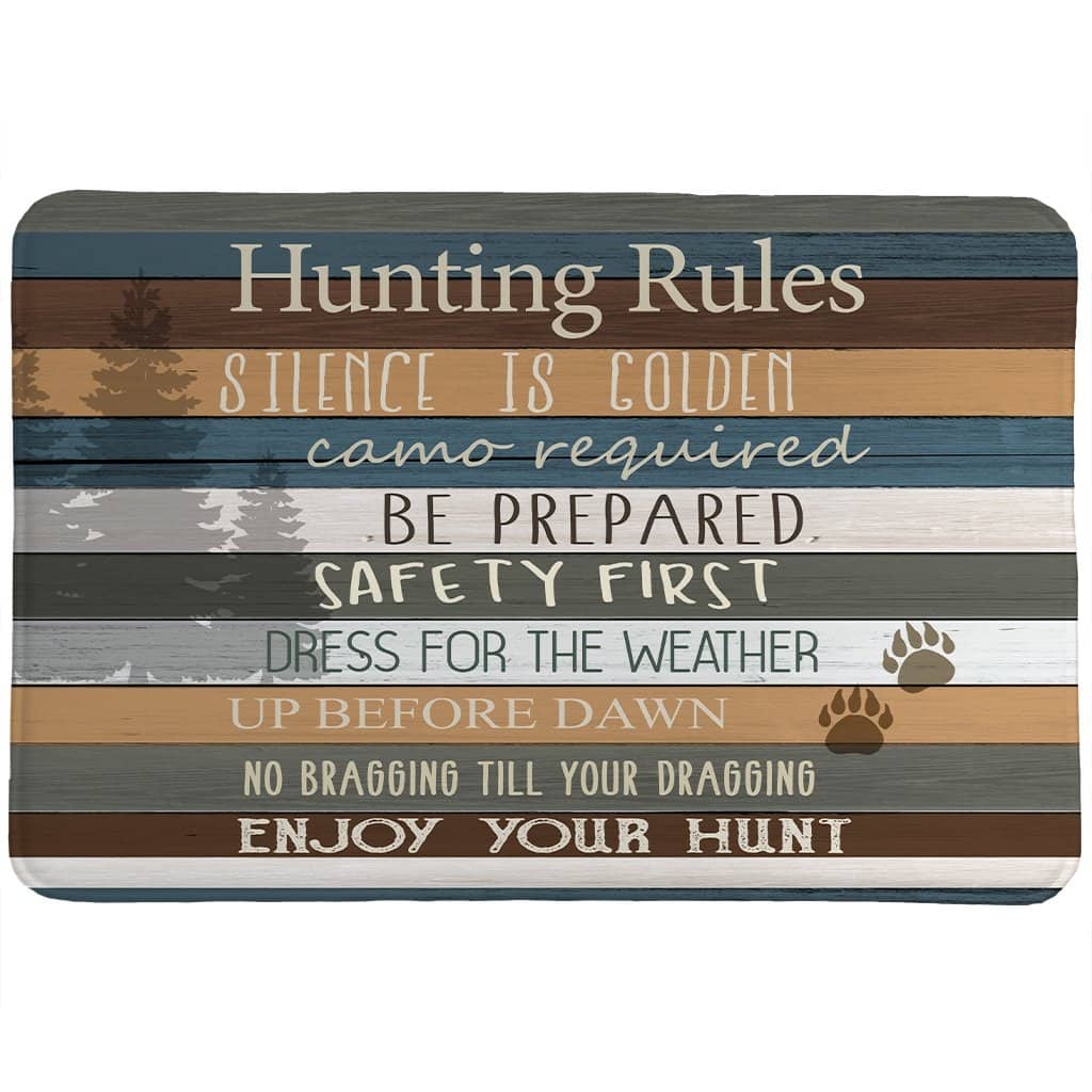 Hunting Rules Memory Foam Rug