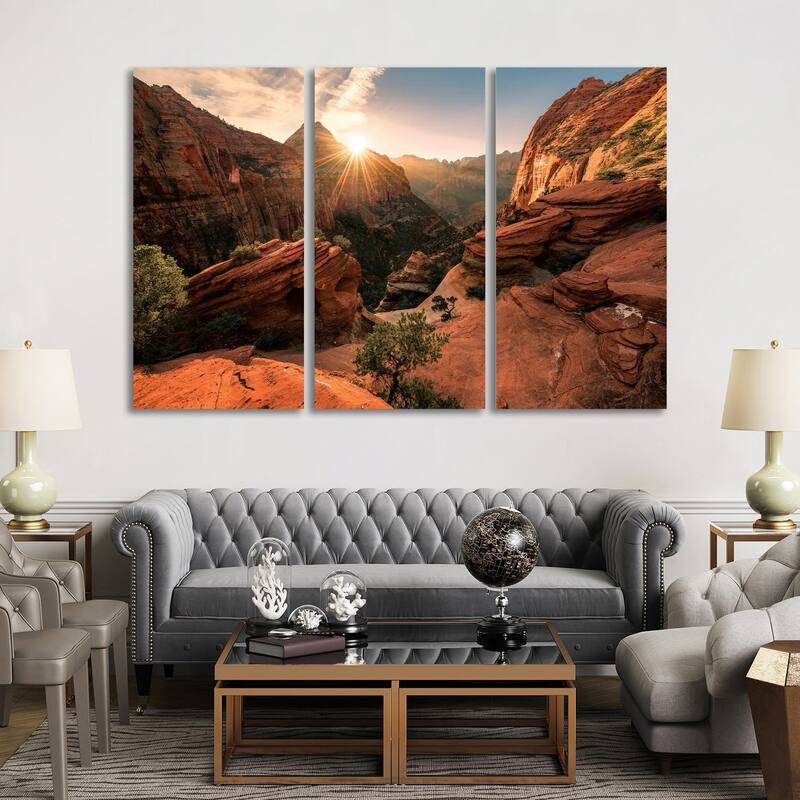 iCanvas "Zion" by Stefan Hefele 3-Piece Canvas Wall Art Set