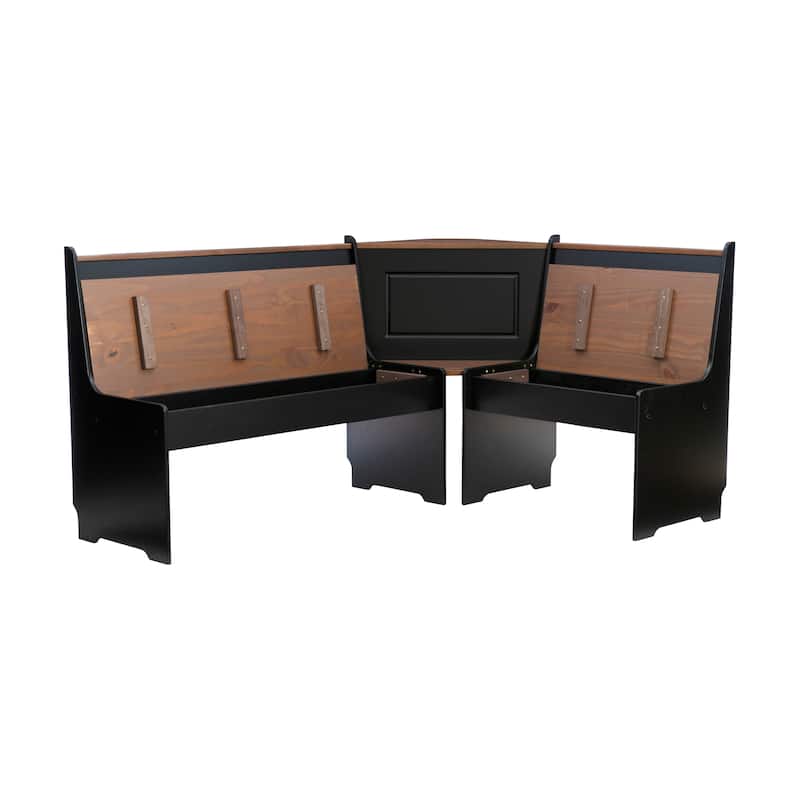 Middlecreek Wood Farmhouse Breakfast Nook Dining Set