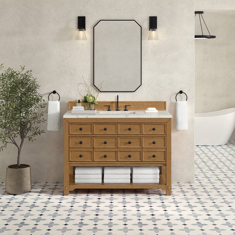 Malibu 48" Single Vanity, Amber Birch