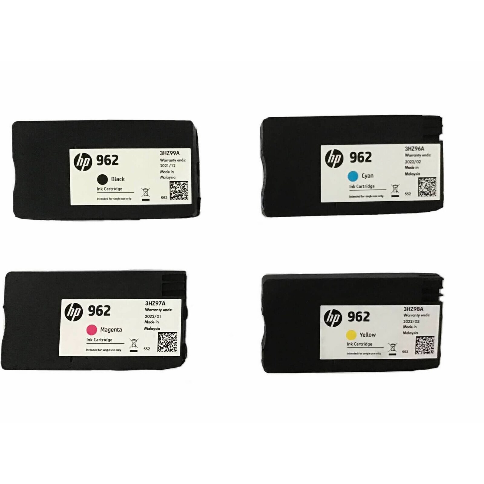 HP 962 4PK NO BOX 100% New Black Cyan 