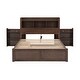 preview thumbnail 29 of 32, Full Size Storage Platform Bed with Trundle and Pull-Out Shelves, White