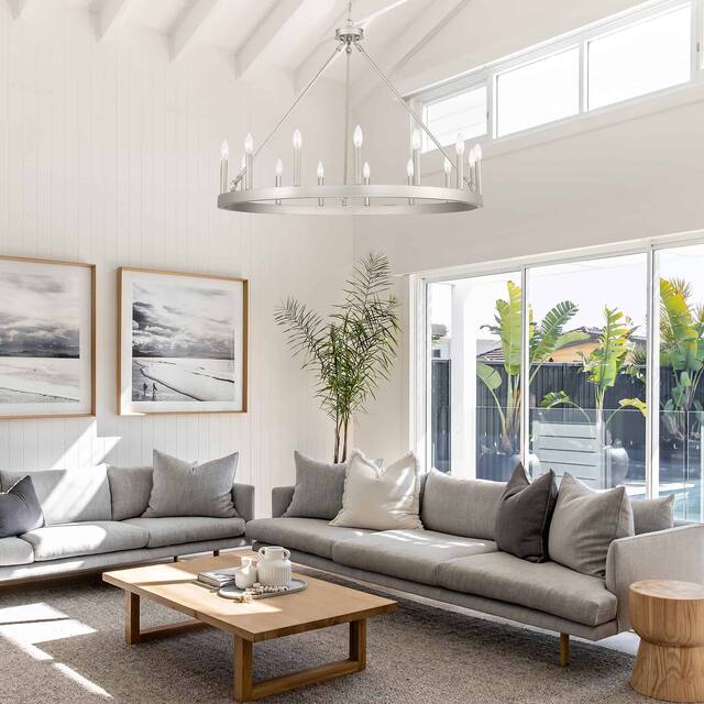 Acroma 15 Light 40 In Modern Farmhouse Wagon Wheel Chandelier-UL