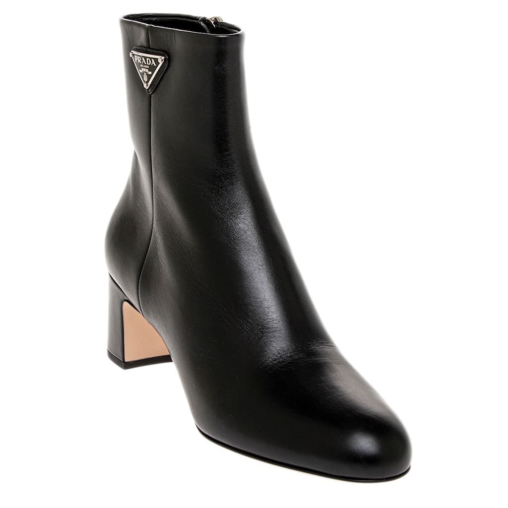 Prada Block Heel Ankle Boots