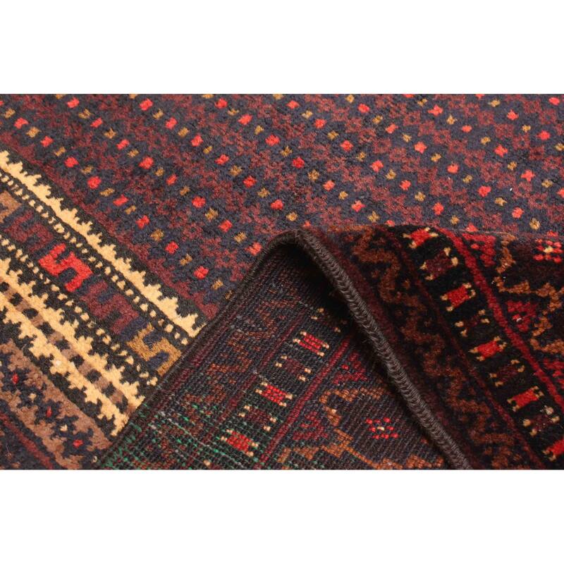 ECARPETGALLERY Hand-knotted Teimani Dark Navy Wool Rug - 2'9 x 4'6