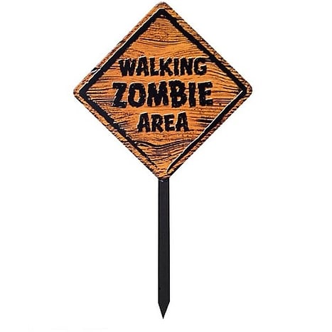 Zombie Warning Sign Prop